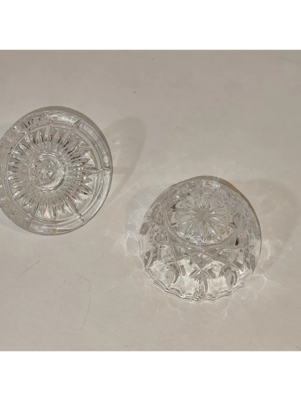 vintage crystal sugar bowl with lid Excellent Condition